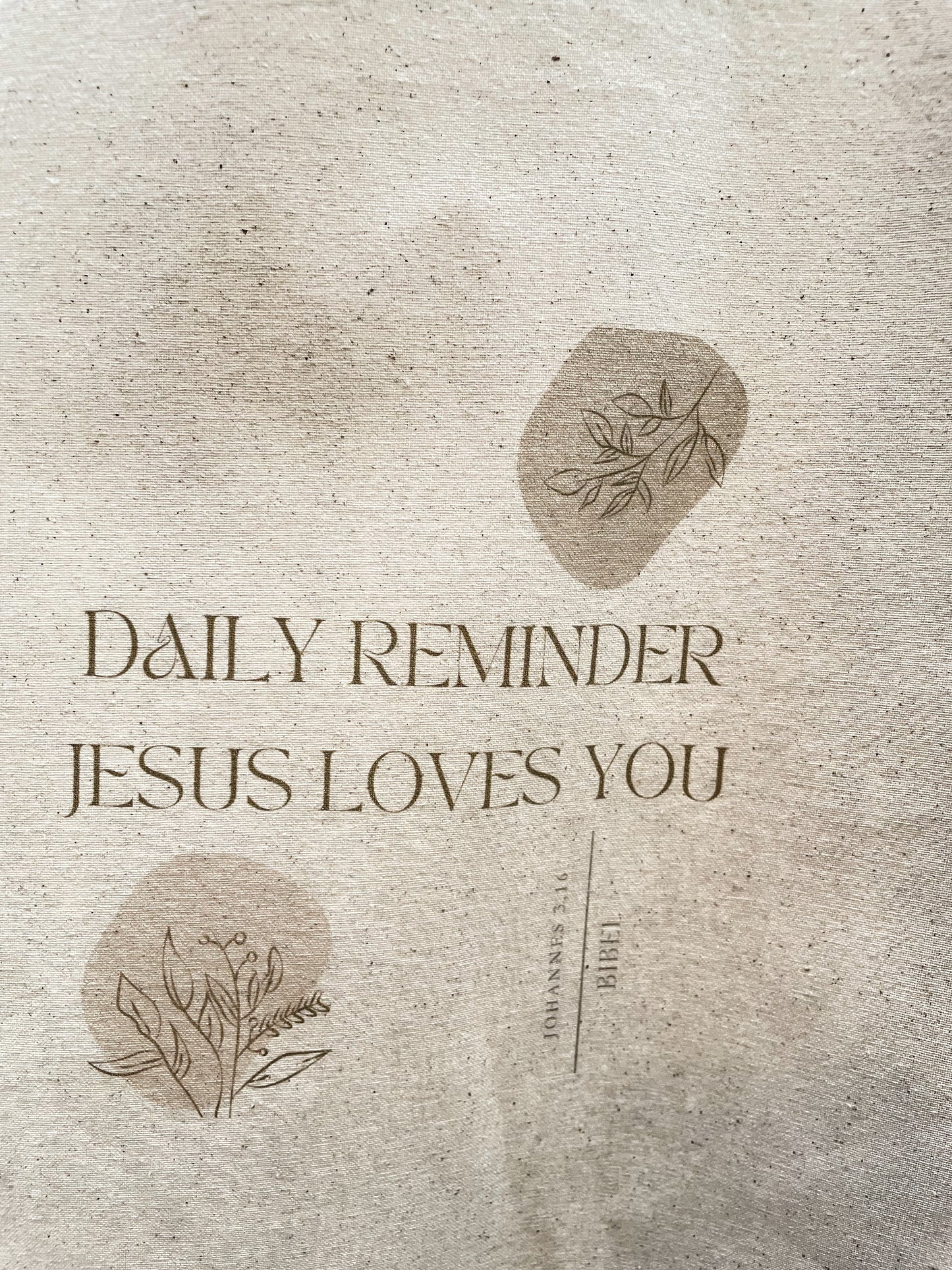 Baumwolltasche daily reminder Jesus loves you