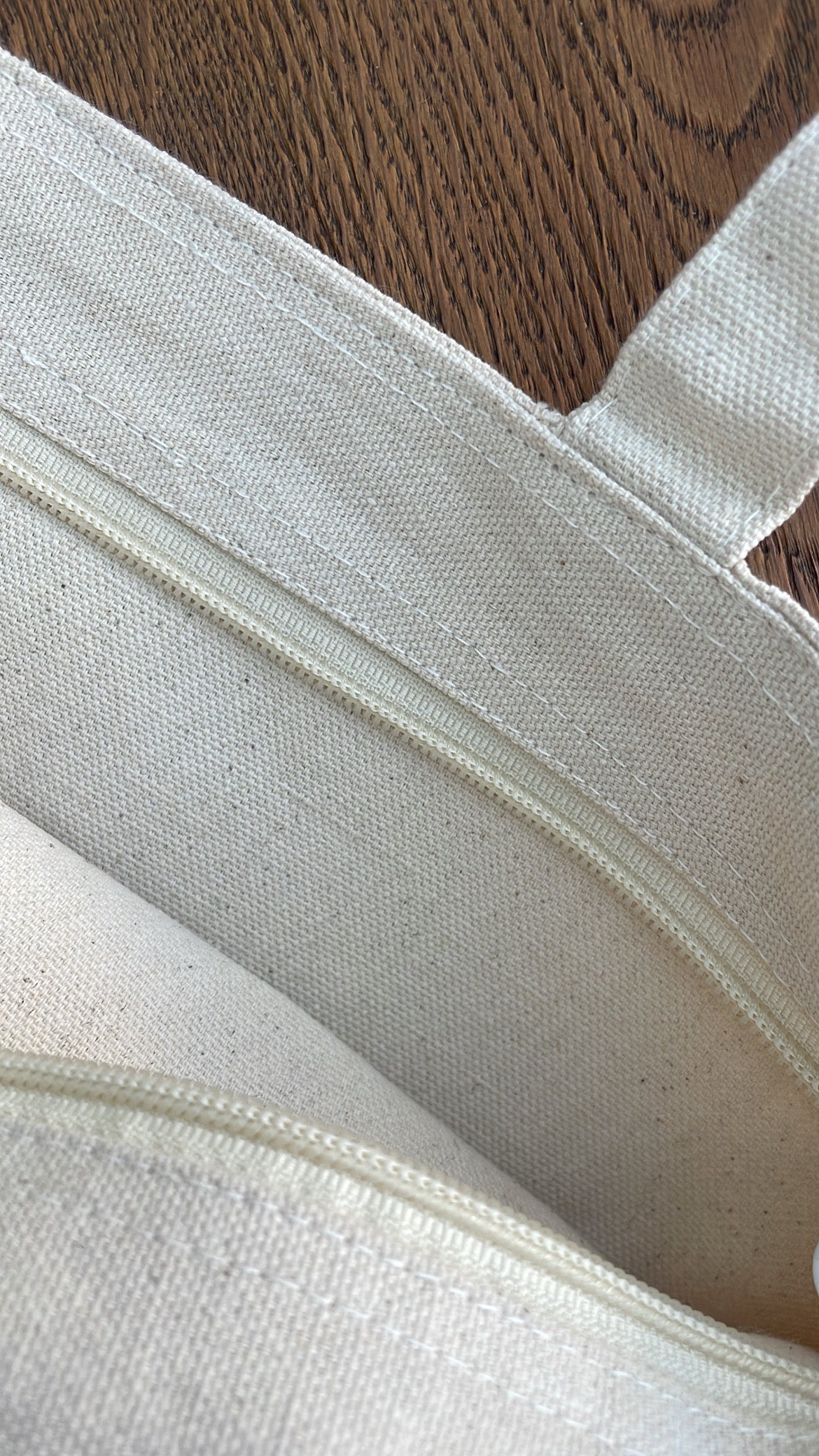 Baumwolltasche mit Reissverschluss